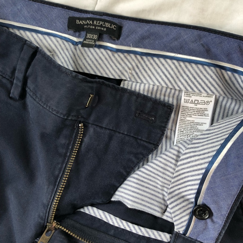 Banana Republic Fulton Slim Chino - True Navy